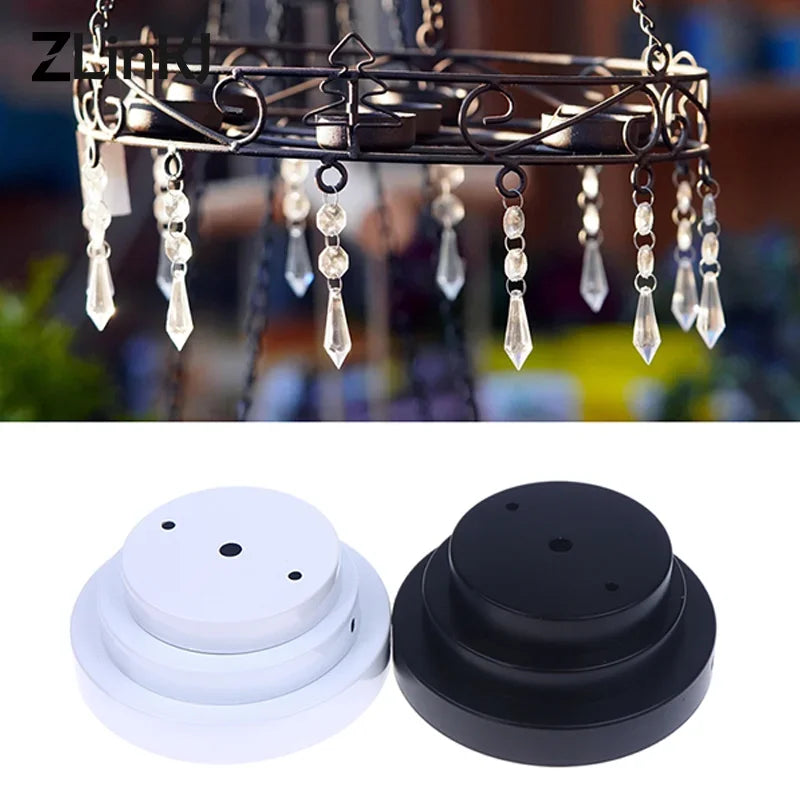 disques suspension lampes blanc noir métal rond lisses moderne vis fixation protection