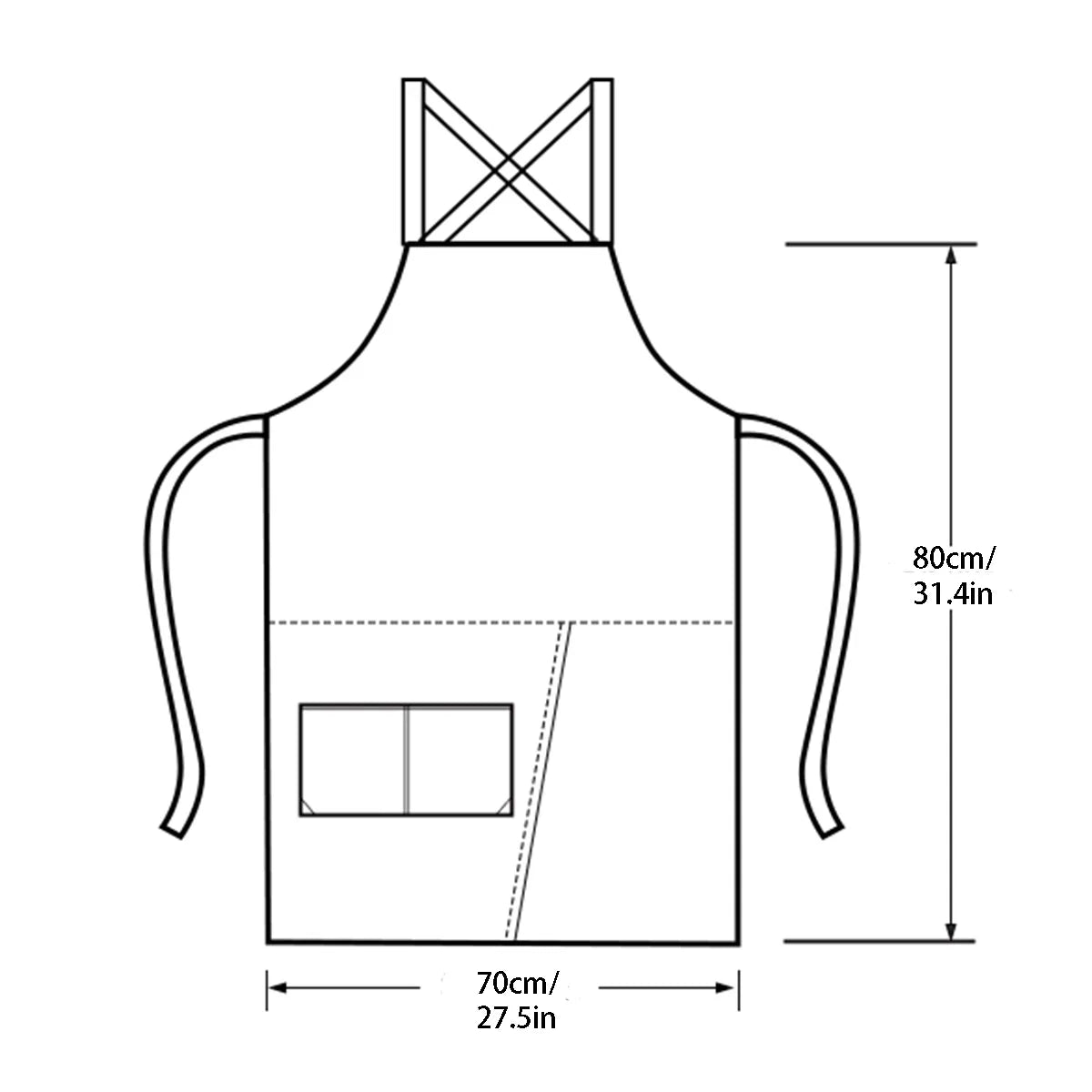 tablier toile imperméable poches uni beige noir vert élégants cuir classique nettoyage