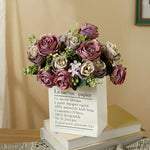 décoration maison bouquet fleurs artificielles pivoine rose naturel ornement anniversaire fête
