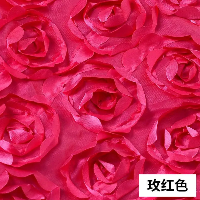 tapis mariage satin roses relief texturé violet rouge vert élégant antidérapant 50cm 130cm