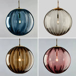 lampe suspendue moderne verre texturé bleu marron gris ampoule edison filaire 249lm 3ans garantie