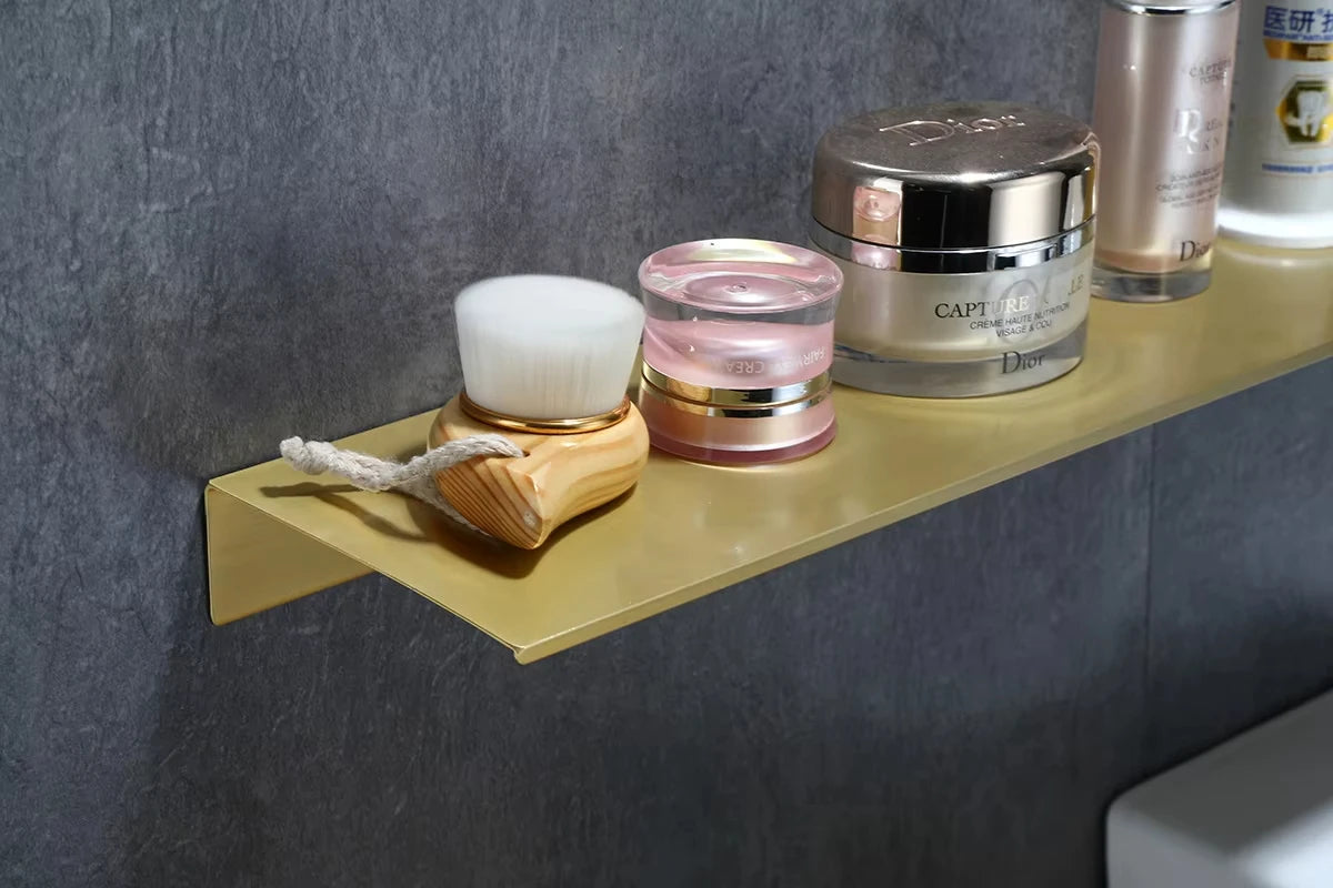 étagère murale aluminium blanc or noir moderne vis boulonnable salle bain douche
