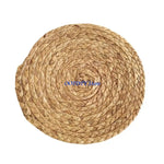assiettes paille naturel beige vert clair tissage traditionnel franges blanches rustique boho chic