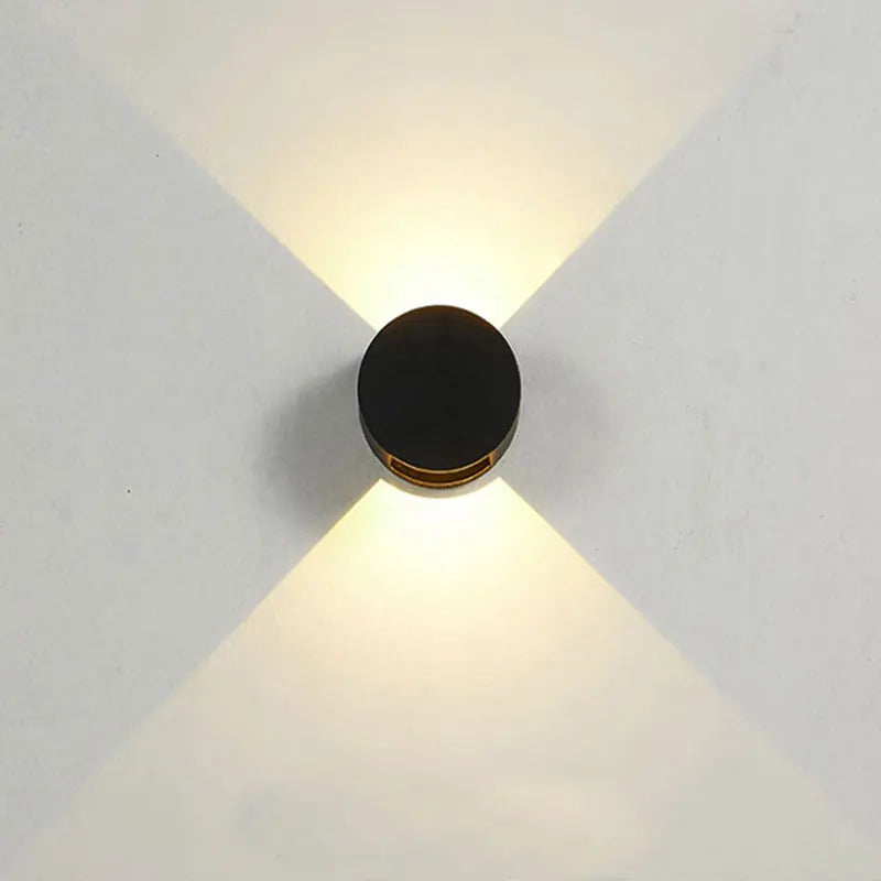 applique murale led moderne noire ip65 éclairage balcon allée porte fixation mur