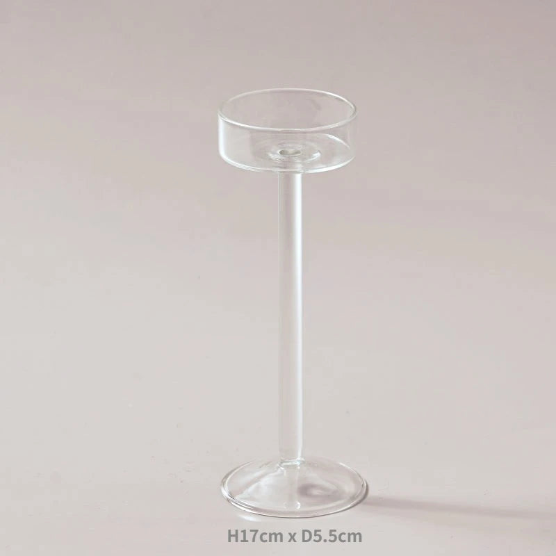 support bougies transparent moderne base plate décoration maison bougie chauffe plat sans motif spécifique