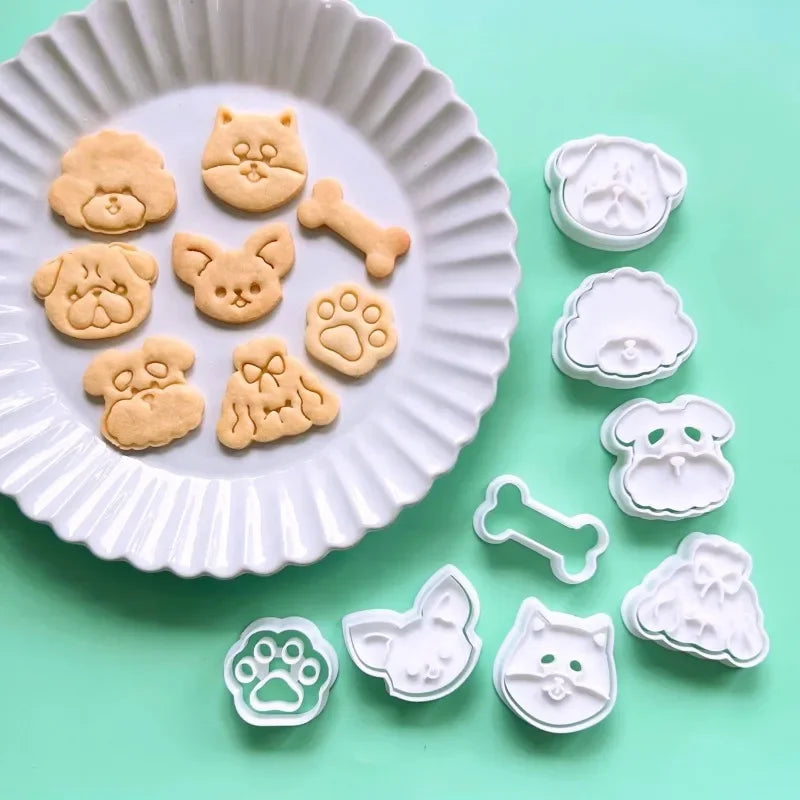 moule biscuits animaux chien chat patte os plastique imprimé decoratif cuisine