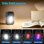 lampe torche multifonction rechargeable led noire intense modifiable modernisée porte clés aimant usbc