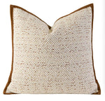 housse coussin polyester géométrique beige marron contemporain décoratif salon chambre voiture