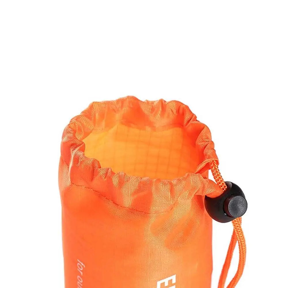 sac rangement survie bivouac sifflet outil camping orange portable pliable emergency outdoor kit