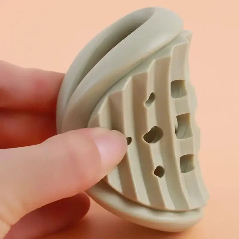 porte savon silicone vert pastel rose clair blanc bleu moderne minimaliste rond ajouré antidérapant
