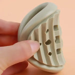 porte savon silicone vert pastel rose clair blanc bleu moderne minimaliste rond ajouré antidérapant