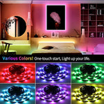ruban led rgb 5v 18 led noir bleu adhésif moderne connecteurs certifié rohs cem