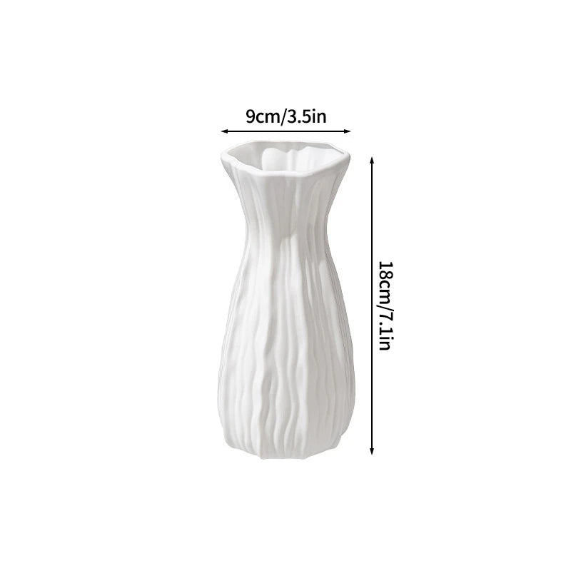 vase blanc moderne minimaliste plastique souple décoration intérieur arrondi chambre salon