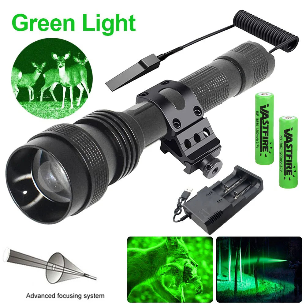 lampe torche led rechargeable 10w noir texturé moderne clip batteries aa camping chasse pêche