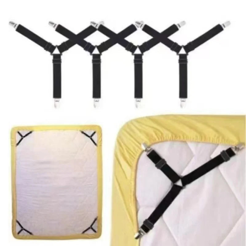 attaches clips tissu noir blanc housses couette draps anti dérapants carreaux utilitaires chambre toiles