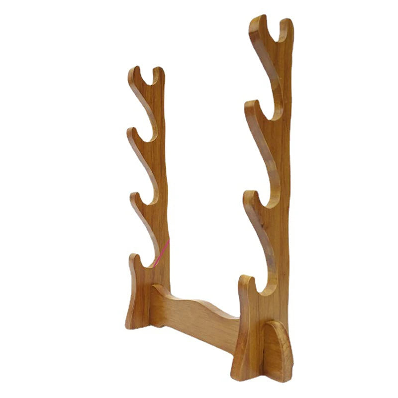 support rangement double bois massif épée trompette simple salon texture bois naturelle