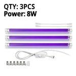 lampe uv led 8w blanc noir moderne interrupteur controle insectes fluorescence