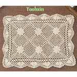 Napperon crochet rectangulaire blanc moderne