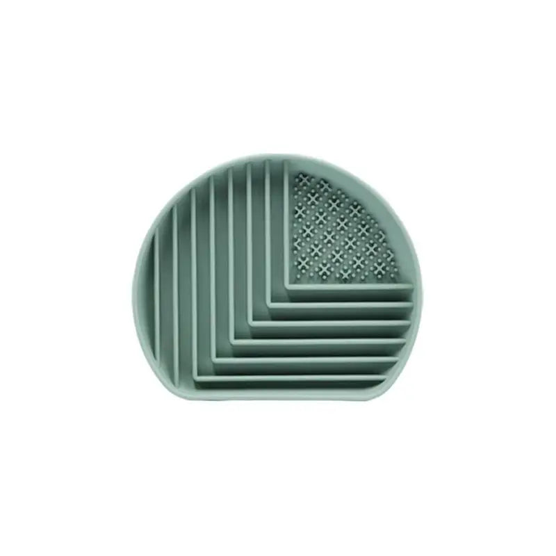 bol nourriture chien silicone vert bleu rose rayures horizontales grille perforation minimaliste