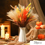Bouquet fleurs séchées orange rustique décoration intérieure anniversaire fête casa