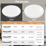 Lampe LED moderne 23cm 32cm 38cm 12W 24W 36W 48W blanc opaque