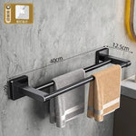 porte serviettes mural moderne aluminium gris lisse auto salle bain sans perforetion étageries