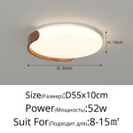 lampe moderne blanc bois naturel rond sans ombre semi encastré led dimmable