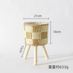 paniers pieds tressés moderne rustique plantes artificielles naturel beige clairextérieur patio jardin