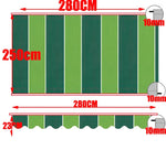 bannière d'étendage rayée moderne imperméable protection balcon jardin bleu marine rouge vert