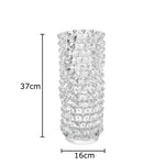 vase verre transparent motifs géométriques moderne décoration pot fleur hydroponie