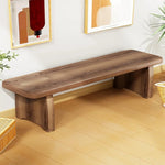Banc bois marron clair texture naturelle moderne salon tabouret sac main livre ouvert decoration
