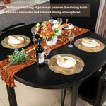 tapis table moderne rond doré vinyle respectueux environnement 4pcs 6pcs élégant strié