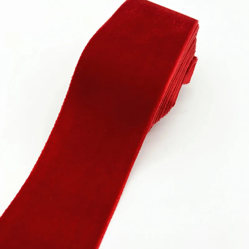 ruban velours uni élégant 18 couleurs opaques décoration mariage bricolage yards polyester