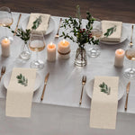 serviettes lin naturel beige clair 30x30cm classiques maison mariage fêtes restaurant