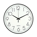 horloge murale moderne nordique verre transparent chiffres arabes blanc noir