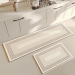 tapis sol intérieur gris blanc rayures modernes antidérapant coton doux salle bain