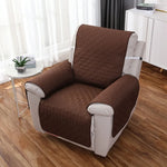 housse chaise inclinable marron beige quiltée élastique ajustable classique facile nettoyer Polyester