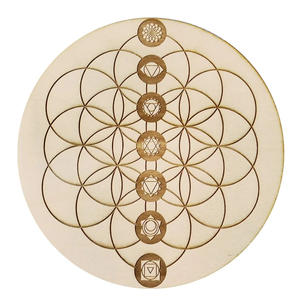 coasters bois gravures géométriques naturels motifs floraux modernes tapis rond coussinets tablesDecorationInterior
