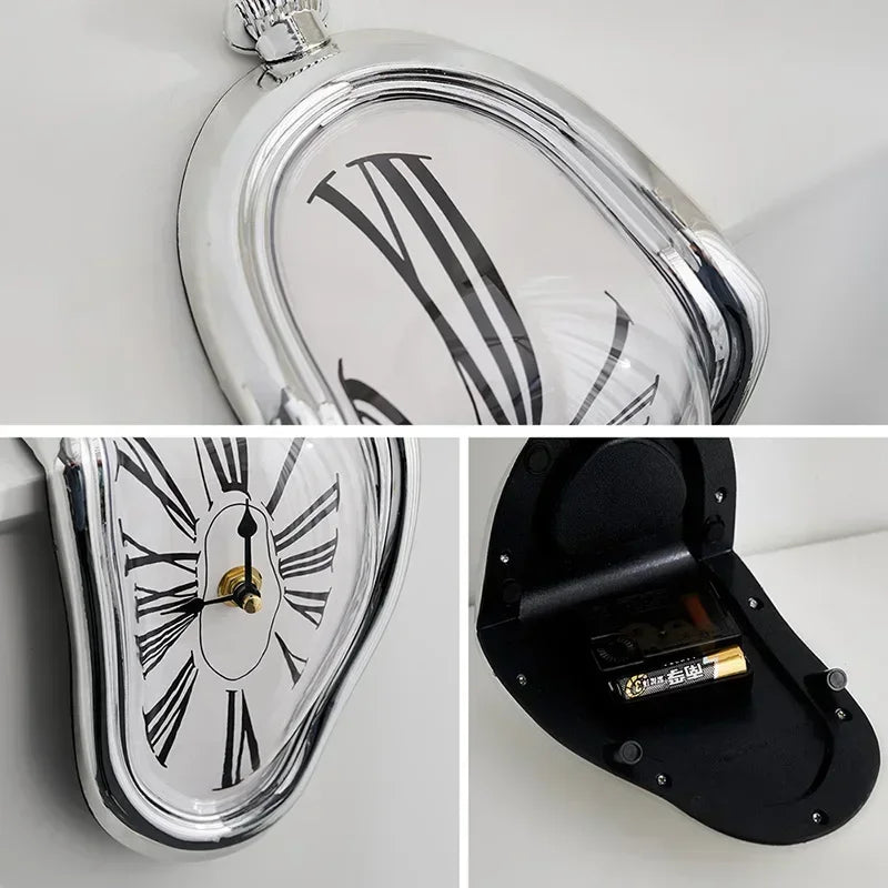 horloge murale moderne or noir argent classique chiffres romains batteries aaa adhésif