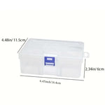 Boîte de rangement plastique transparente bleue pour organisation