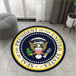 tapis rond moderne bleu foncé présidentiel aigle chambre salon décoratif polyester PVC