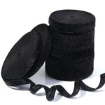 ruban noir brillant satiné 7mm 10mm 15mm 20mm 25mm 38mm polyester coton décoration bouquet