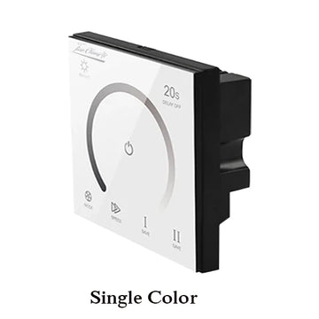 interrupteur tactile led rgb cct rgbw blanc noir moderne minimaliste 12v 24v