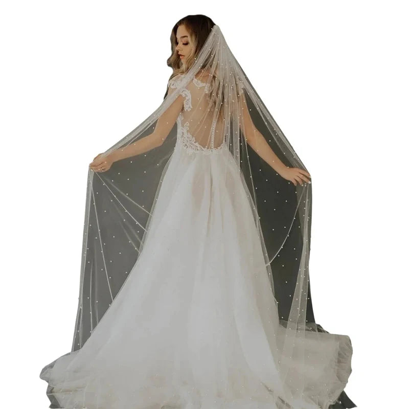 voile mariée classique blanc opacité monocouche bord coupé accessoire mariage femme adulte