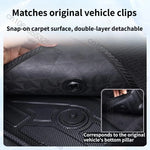 tapis sol voiture noir texture géométrique moderne clips imperméable résistant usage full body wrap