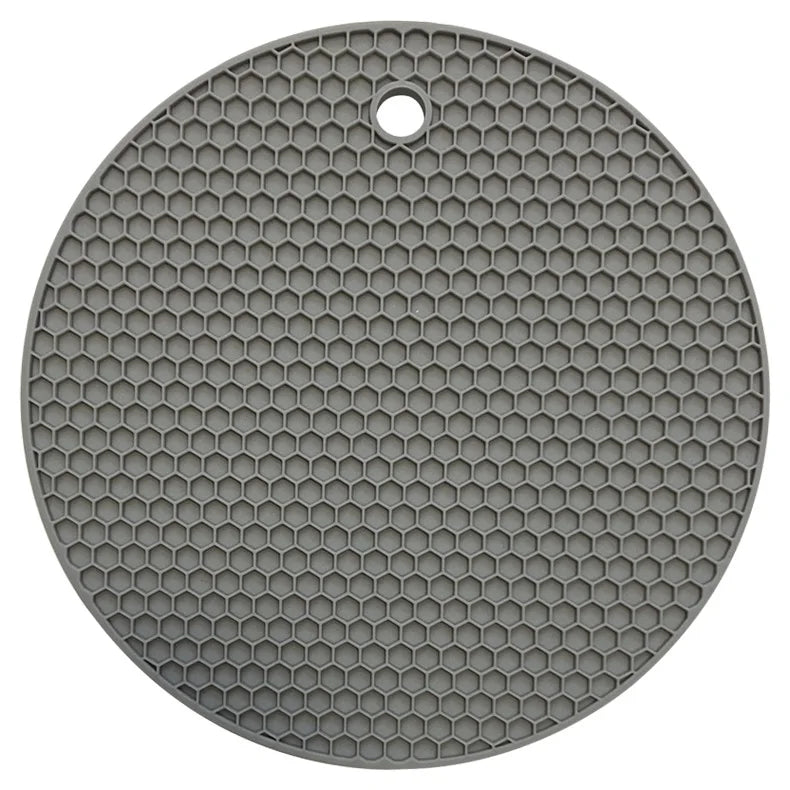 tapis table silicone moderne hexagones antidérapant résistant chaleur plat antidérapant multicolore vert violet bleu