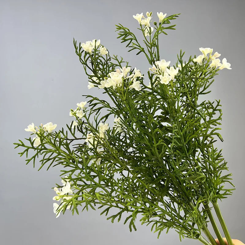 bouquet fleurs artificielles decoration maison mariage anniversaire vert jaune blanc bleu rose