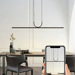 lampe suspendue moderne minimaliste led blanc noir flux lumineux variable facile certifications multiples
