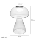 vase champignon transparent moderne rouge vert rose marron jaune