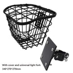 panier vélo noir grille métallique moderne vis fixations sac étanche